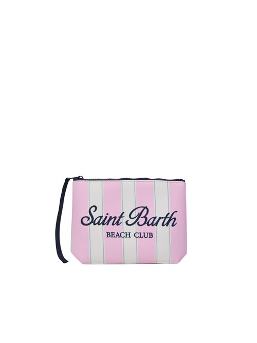 Pochette Aline Beach Stripes in scuba con stampa a righe Rosa Mc2 Saint Barth | ALIN00100760L
